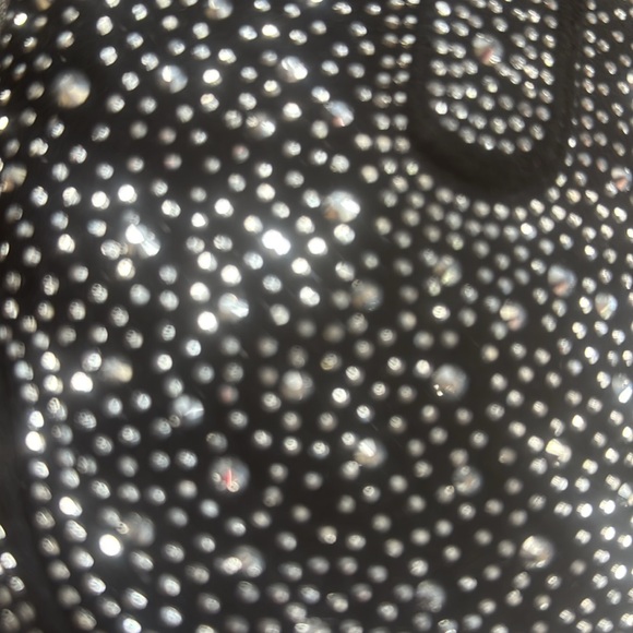 Black Rhinestone Contrast Color Western Ankle Booties. size 6 Game day NWOT - Picture 13 of 15